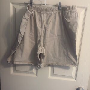 Just My Size Tan Athletic Shorts with Elastic Waistband